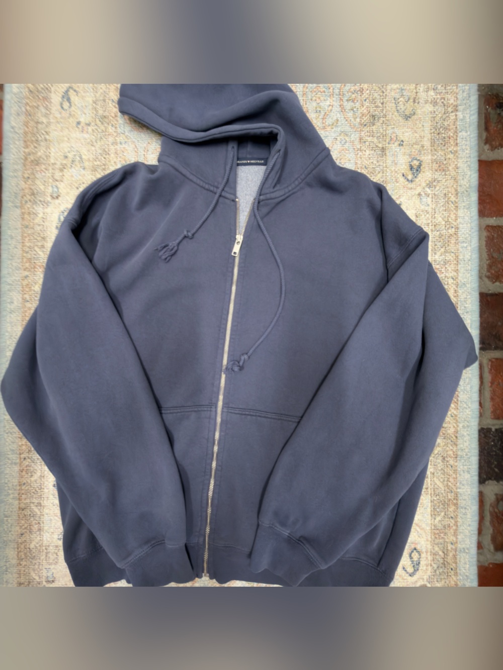Brandy Melville Oversized Zip-Up Hoodie Jacket